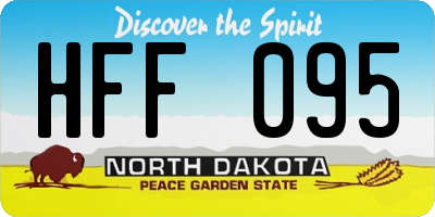 ND license plate HFF095