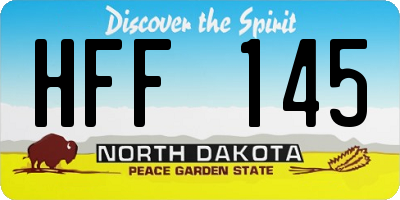 ND license plate HFF145