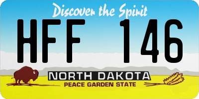 ND license plate HFF146