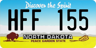 ND license plate HFF155