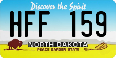 ND license plate HFF159