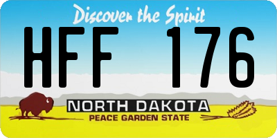 ND license plate HFF176