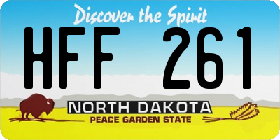 ND license plate HFF261