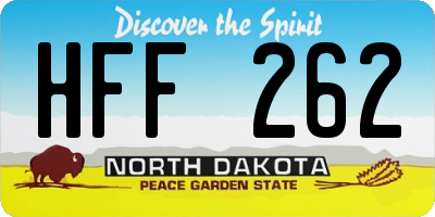 ND license plate HFF262