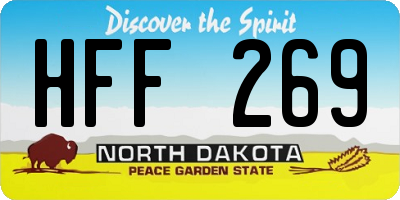 ND license plate HFF269