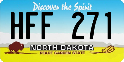 ND license plate HFF271