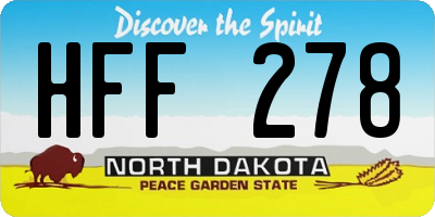 ND license plate HFF278
