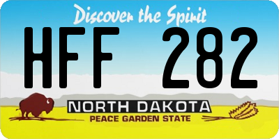 ND license plate HFF282