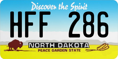 ND license plate HFF286