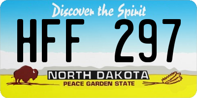 ND license plate HFF297
