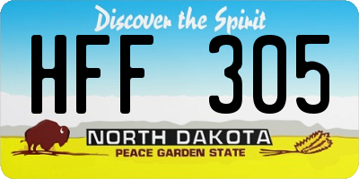 ND license plate HFF305