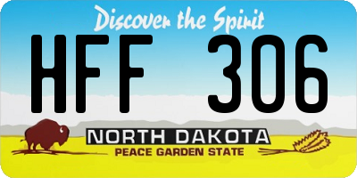 ND license plate HFF306