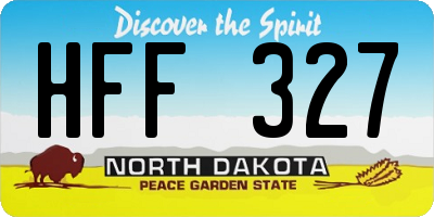 ND license plate HFF327