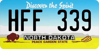 ND license plate HFF339