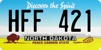 ND license plate HFF421