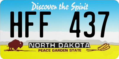 ND license plate HFF437