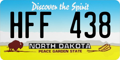 ND license plate HFF438