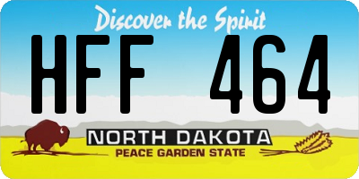 ND license plate HFF464