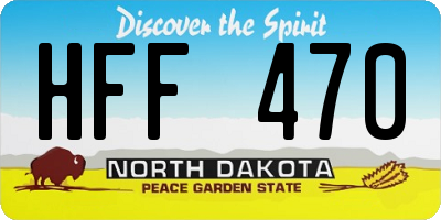 ND license plate HFF470