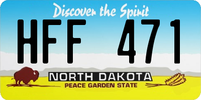 ND license plate HFF471