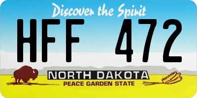 ND license plate HFF472