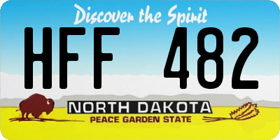 ND license plate HFF482