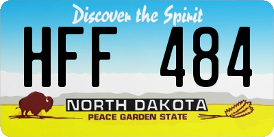 ND license plate HFF484