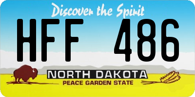 ND license plate HFF486