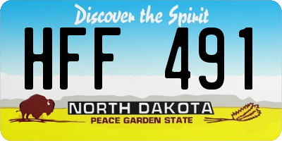 ND license plate HFF491
