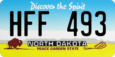 ND license plate HFF493