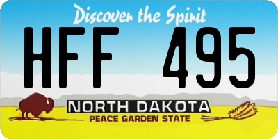 ND license plate HFF495