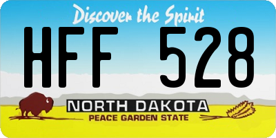 ND license plate HFF528