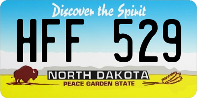 ND license plate HFF529