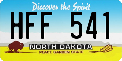 ND license plate HFF541