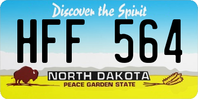 ND license plate HFF564