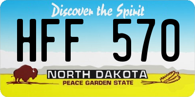 ND license plate HFF570
