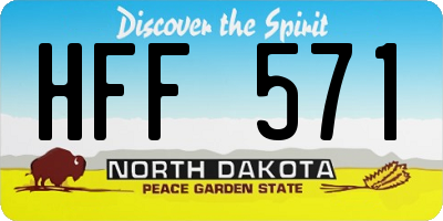ND license plate HFF571