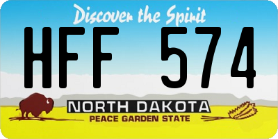ND license plate HFF574