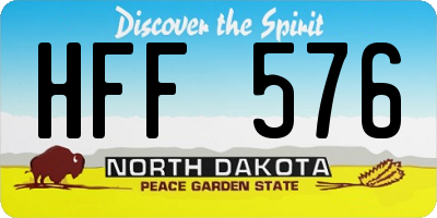 ND license plate HFF576
