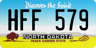 ND license plate HFF579