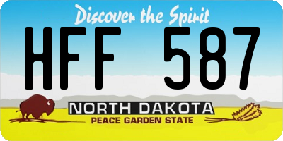 ND license plate HFF587