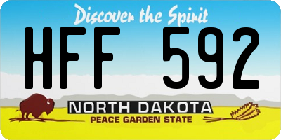 ND license plate HFF592