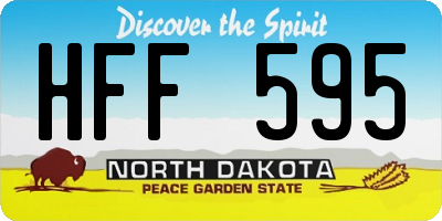 ND license plate HFF595
