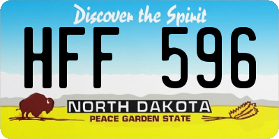 ND license plate HFF596
