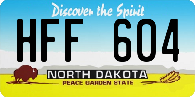ND license plate HFF604