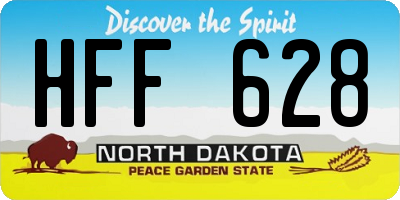 ND license plate HFF628
