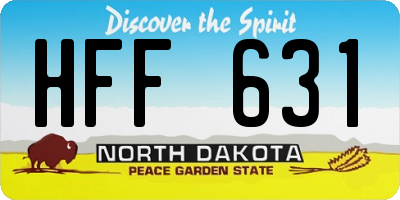 ND license plate HFF631