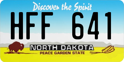 ND license plate HFF641