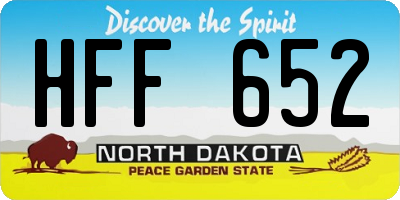 ND license plate HFF652