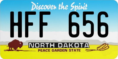ND license plate HFF656